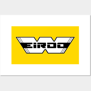 WEIRDO - Logo - White with black lettering - Yellow Posters and Art